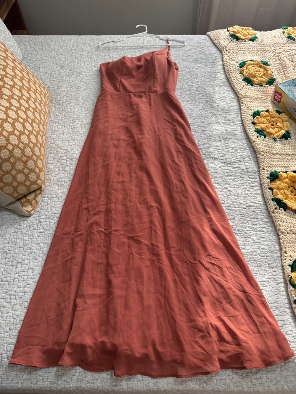 Kennedy Blue One-Shoulder Maxi Dress in Rust for Women